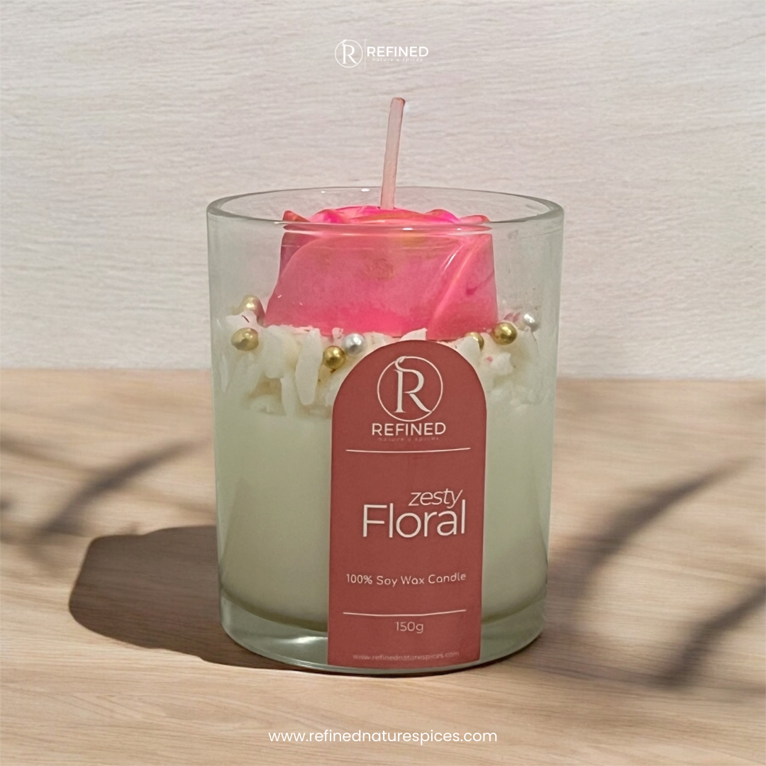 Zesty Floral Scented Candle